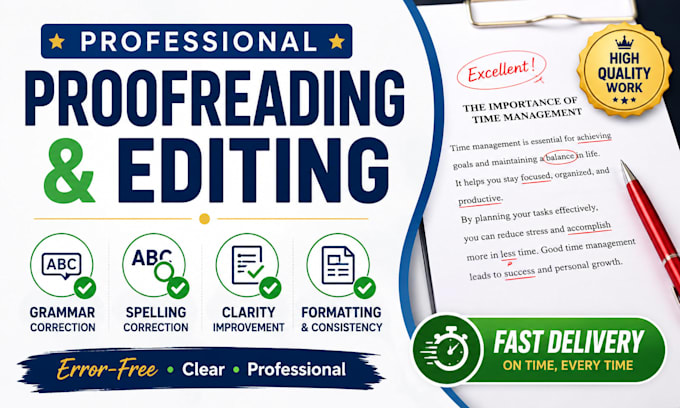 proofread and edit your english documents