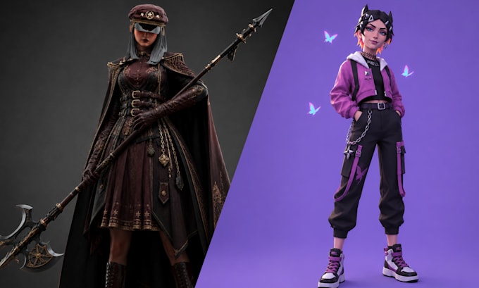 model stylized 3d characters for games and 3d printing