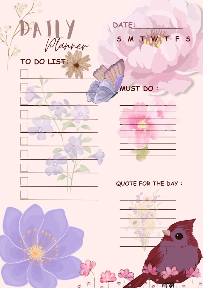 design custom digital and printable planners, journals