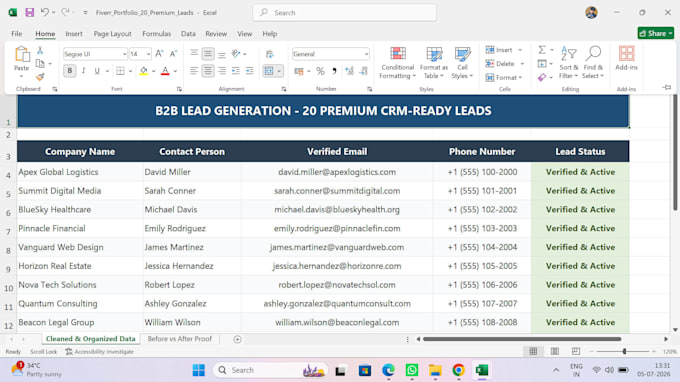 do web scraping for lead generation, and CRM data entry