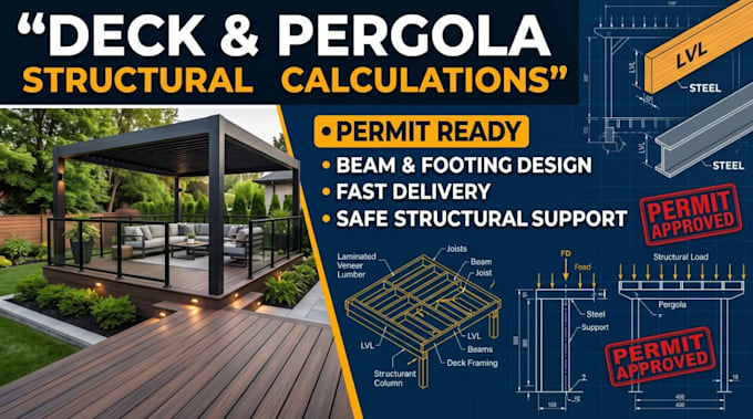 provide deck and pergola structural calculations