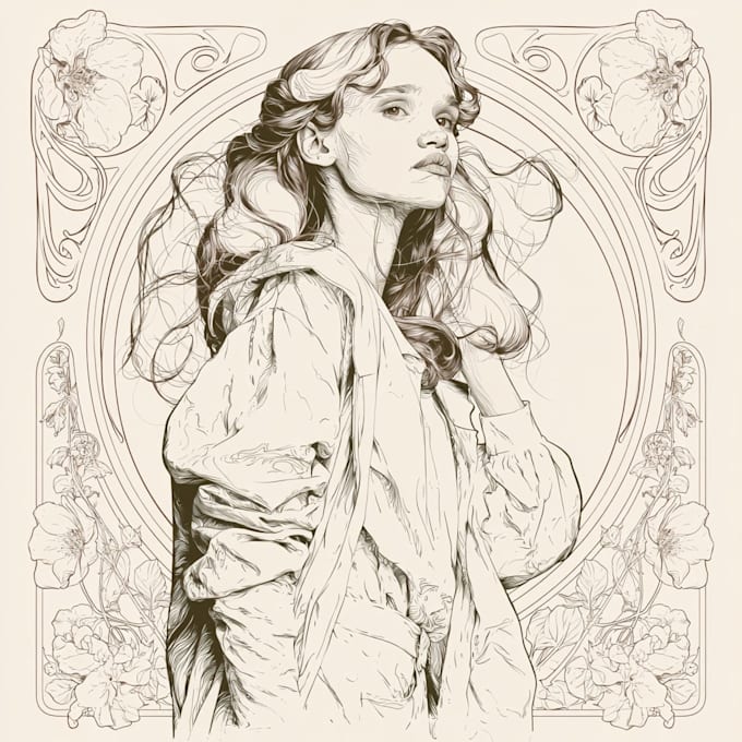 do illustrations in art nouveau style