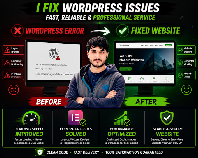 fix wordpress fatal error, critical error and white screen