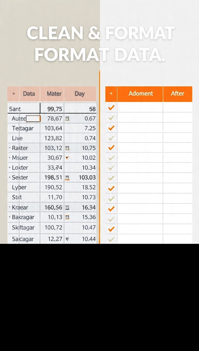 do excel data cleaning formatting and spreadsheet work