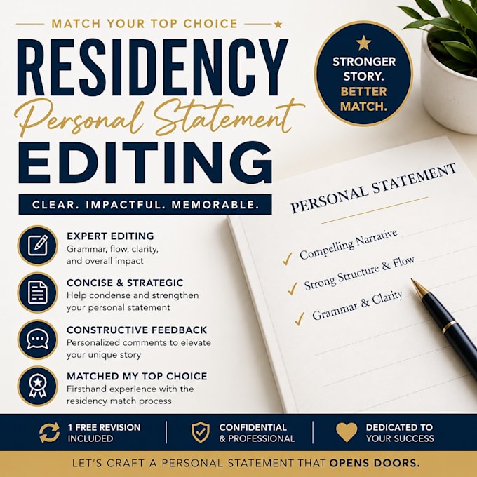 edit your personal statement for residency