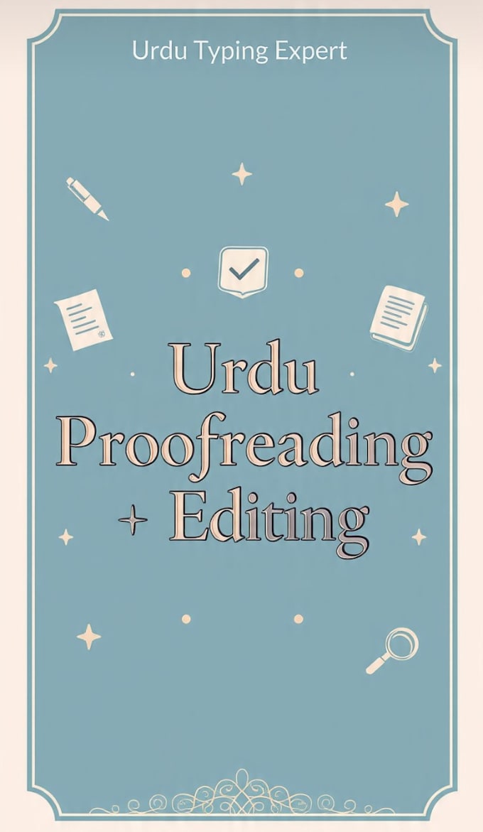 do urdu transcription, proofreading and CV design