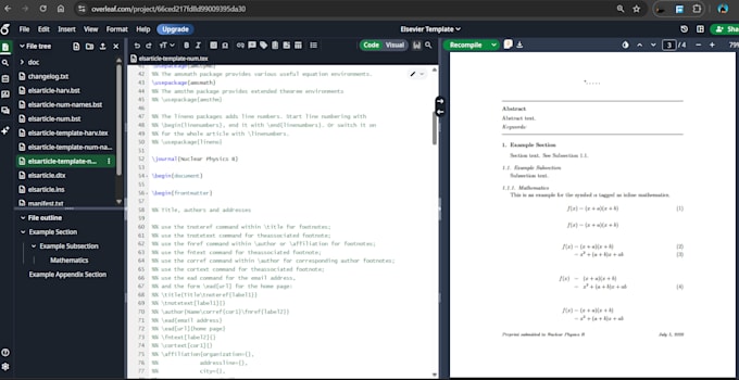 help you in overleaf latex document formatting