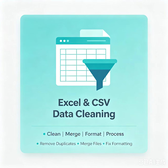 clean, merge, format, and process excel or CSV data