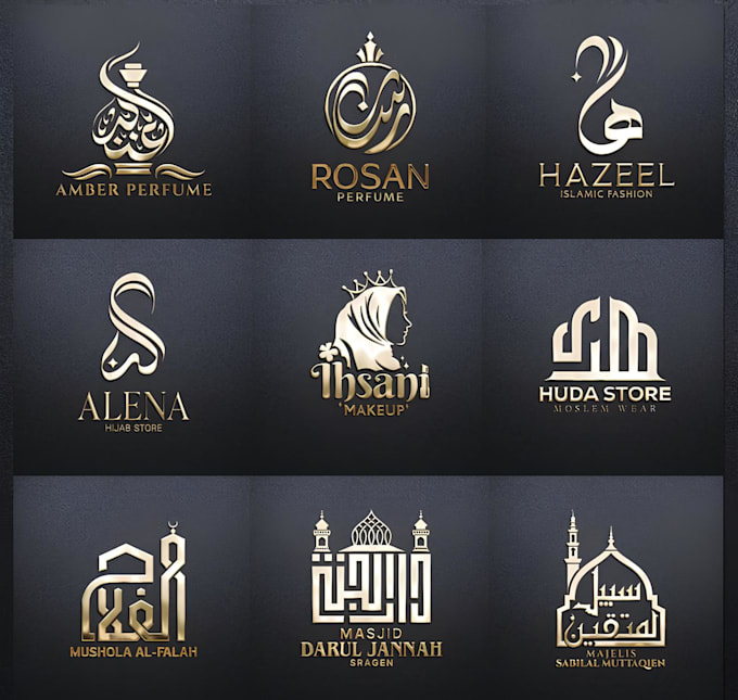 do arabic calligraphy and typography logo design