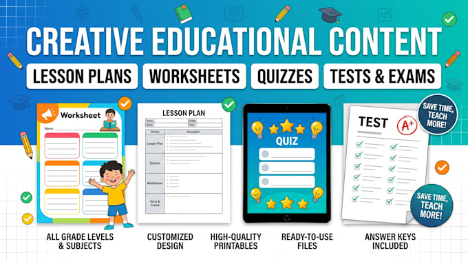 craft premium lesson plans, worksheets, and tests to save you time