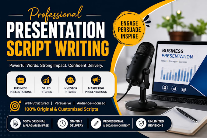 write a professional presentation script