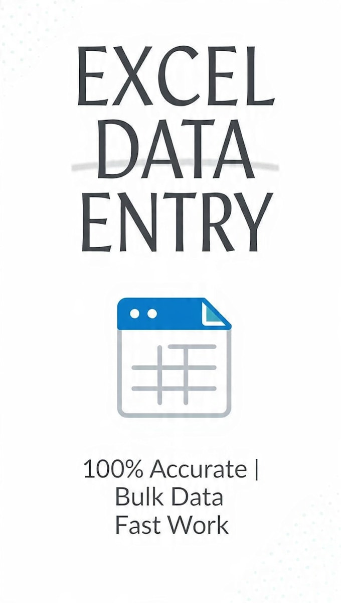 do manual data entry in excel
