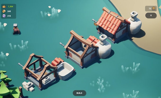 create stylized 3d buildings for your game
