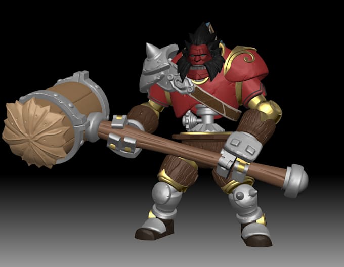 ill make stylized game character for resin 3d printing