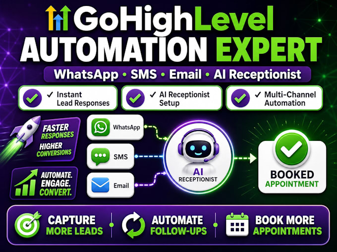 do whatsapp automation gohighlevel sms email workflows and ai receptionist