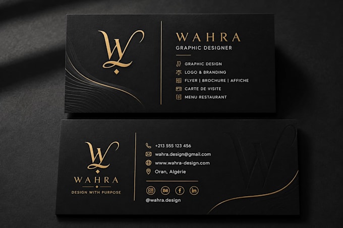 create a professional and unique business card