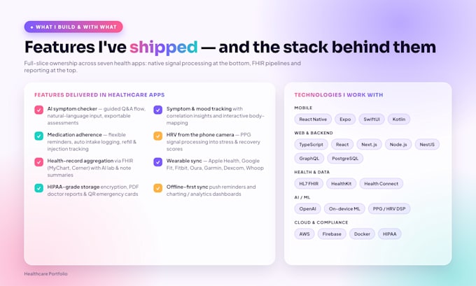 build healthcare app with react native