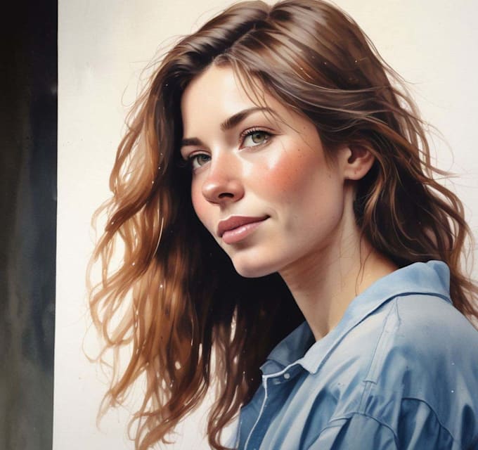 draw your portrait in watercolor