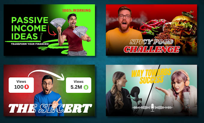 design high CTR youtube thumbnails for finance channels