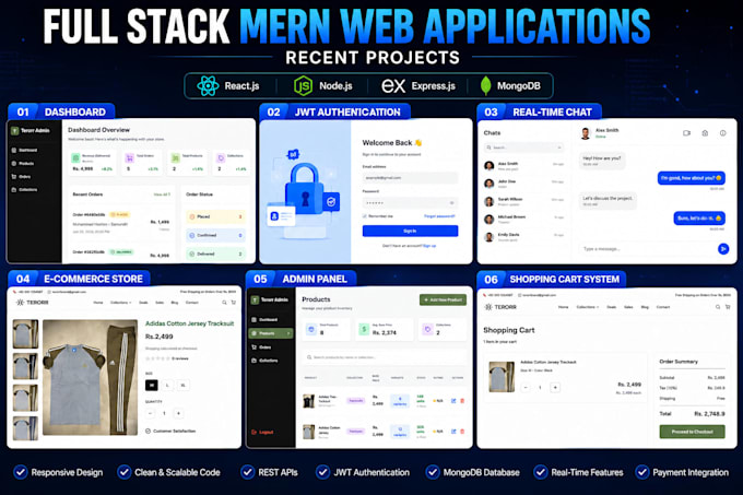 develop a full stack mern web application