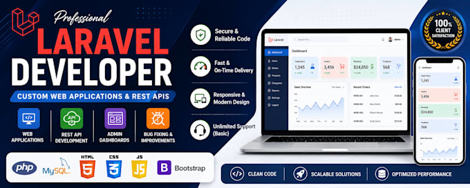 develop a custom laravel web application or rest API