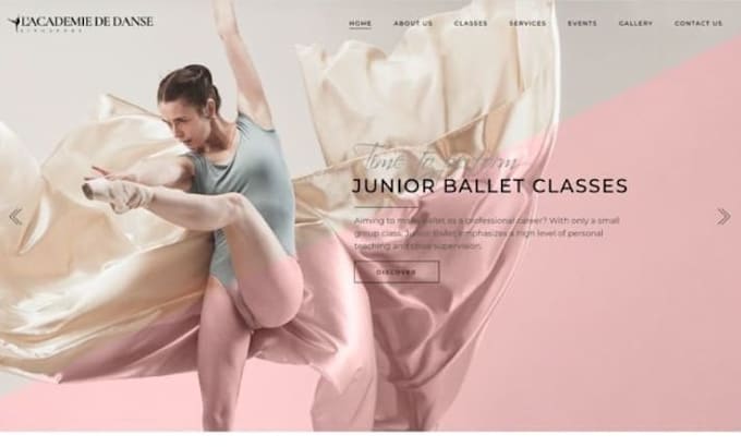 build squarespace dance class website aerobics instructor fitness class website