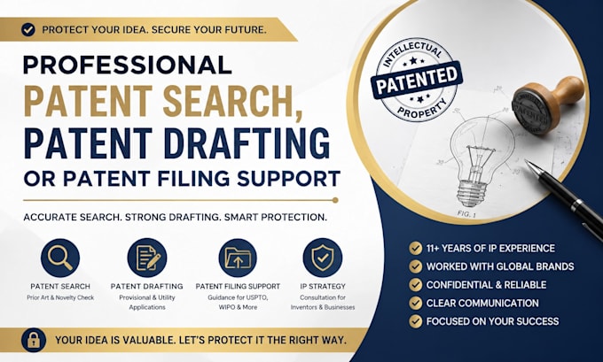 perform a professional patent search and provisional patent drafting
