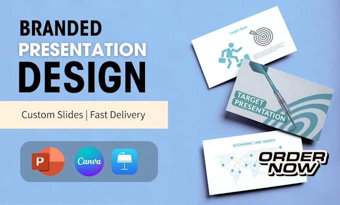 design branded presentation, sales pitch deck, canva slides, master ppt template