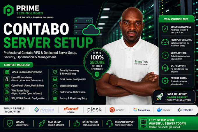 set up a vps server, and manage your contabo