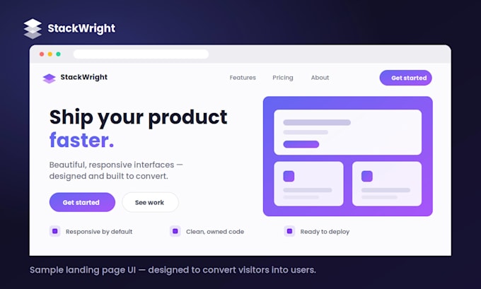 create a professional website tailored to your needs