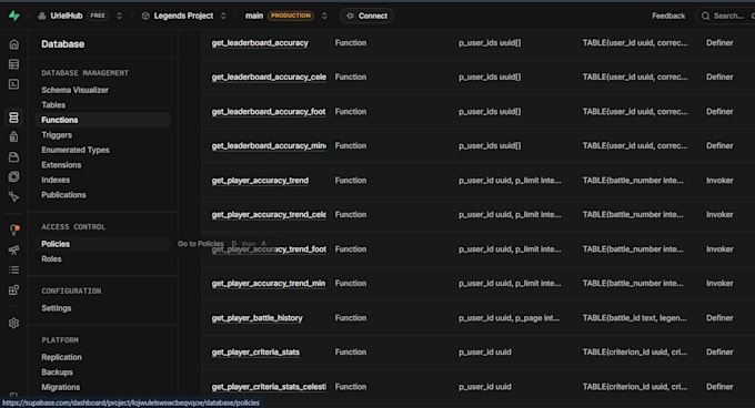 setup your supabase database with rls rpcs and migrations