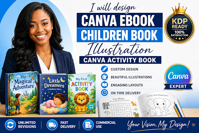 design canva ebooks, KDP books, workbook, planners and activity books