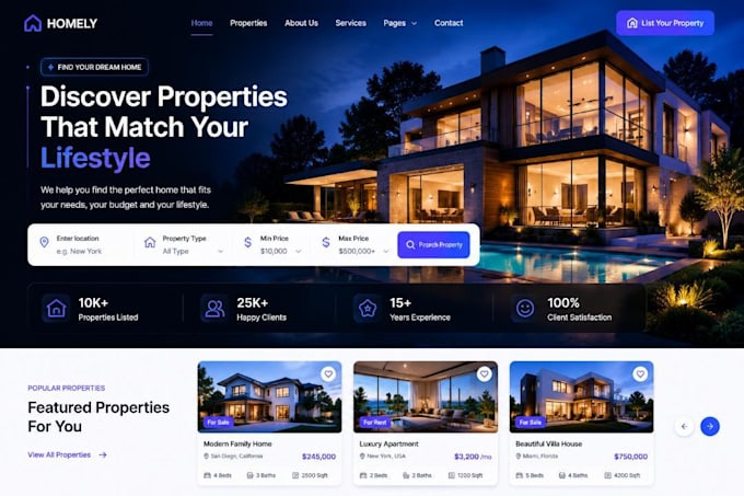 devlop user friendly website for you