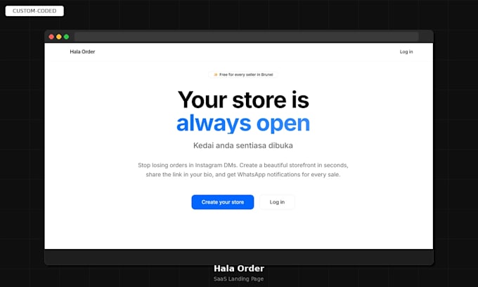 design a professional custom coded website for your business