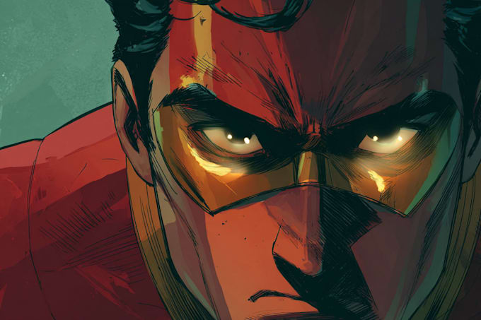 create custom space superhero comic book art