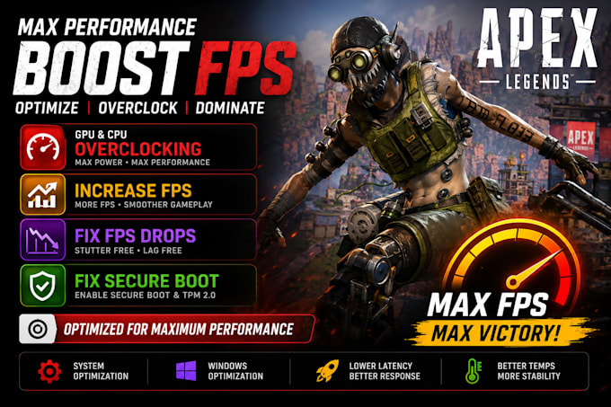 fix PC problems, boost fps, optimize windows, and overclock cpu and GPU