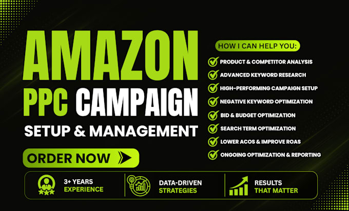 setup, manage and optimize amazon PPC campaigns, amazon fba ads campaigns