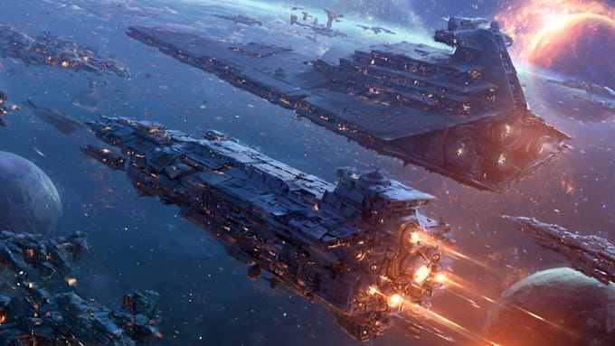 create star wars and sci fi illustration