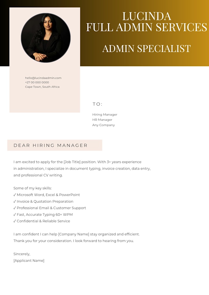 write a professional cover letter, salary increase letter