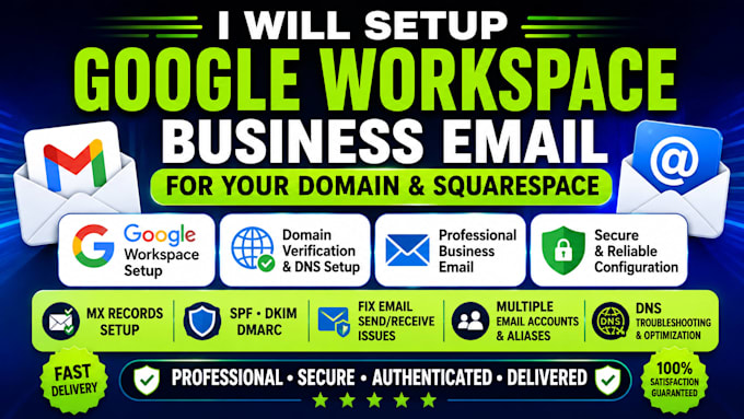 setup google workspace business email for squarespace domain dns