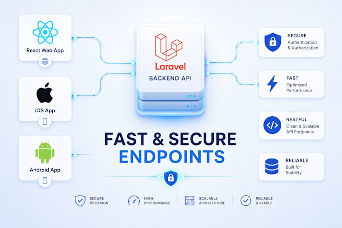 develop secure laravel restful api for react mobile apps
