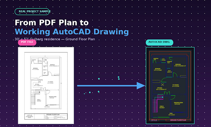 convert your PDF to editable autocad dwg file
