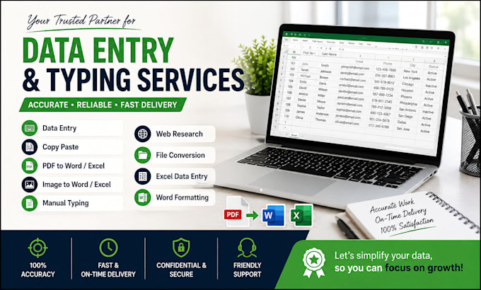 do data entry and typing