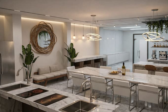 create a professional interior design with realistic 3d renderings
