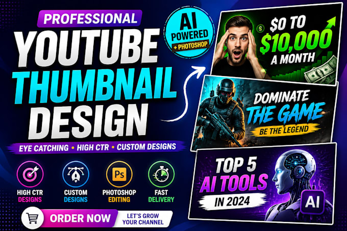 design eye catching youtube thumbnails using ai