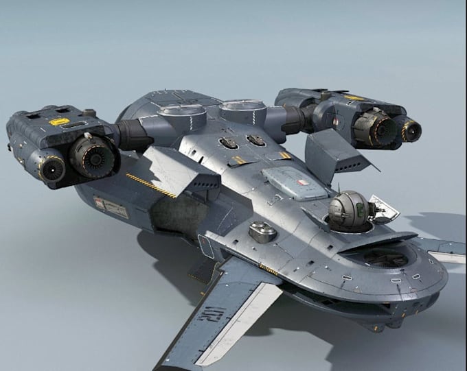 create a space battleship 3d model, spaceship, spacecraft, starship, game assets