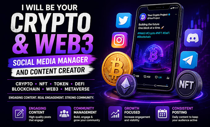 be your crypto and web3 social media manager and content creator