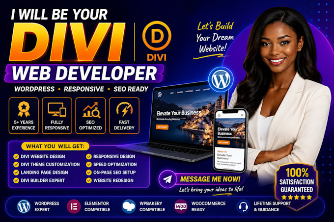 create divi wordpress website divi website design or redesign with divi theme