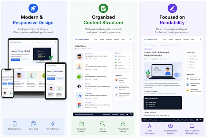 design and develop a responsive landing page