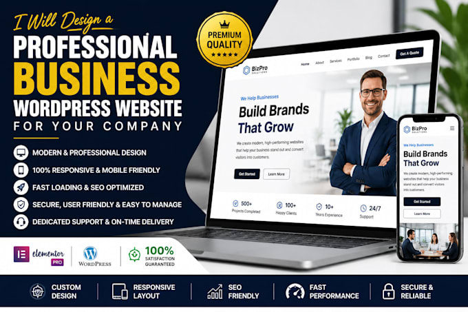design a professional business wordpress website for your company